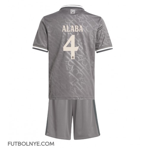 Camiseta Real Madrid David Alaba #4 Tercera Equipación para niños 2024-25 manga corta (+ pantalones cortos)